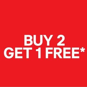 Buy two get one free!